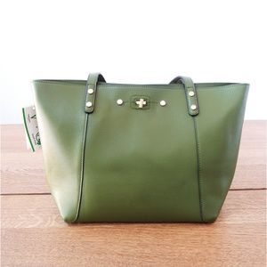 2-in-1 Tote Shoulder Bag with Twist Lock